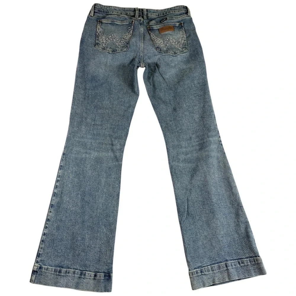 Wrangler Retro Slim Bootcut Jeans Mens 32x34 Blue Medium Wash Faded‎ 112352977